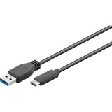 goobay USB3.1CA1 cable USB USB 3.2 Gen 1 (3.1 Gen 1) 1 m USB A USB C Negro negro, 1 m, USB A, USB C, USB 3.2 Gen 1 (3.1 Gen 1), Negro