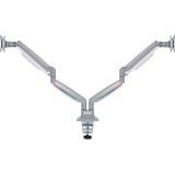 Kensington Brazo SmartFit de altura ajustable con un toque para dos monitores, Soporte de monitor gris, Atornillado, 9 kg, 33 cm (13"), 81,3 cm (32"), 100 x 100 mm, Plata