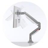 Kensington Brazo SmartFit de altura ajustable con un toque para dos monitores, Soporte de monitor gris, Atornillado, 9 kg, 33 cm (13"), 81,3 cm (32"), 100 x 100 mm, Plata
