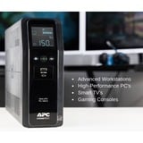 APC BACK UPS PRO BR 1200VA sistema de alimentación ininterrumpida (UPS) Línea interactiva 1,2 kVA 720 W 8 salidas AC negro, Línea interactiva, 1,2 kVA, 720 W, Seno, C13 acoplador, 8 salidas AC