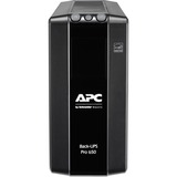 APC BR650MI sistema de alimentación ininterrumpida (UPS) Línea interactiva 0,65 kVA 390 W 6 salidas AC negro, Línea interactiva, 0,65 kVA, 390 W, Seno, 176 V, 294 V