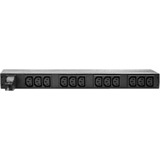 APC Basic Rack PDU unidad de distribución de energía (PDU) 12 salidas AC 0U/1U Negro, Regleta negro, Básico, 0U/1U, Monofásico, Horizontal/Vertical, Negro, 12 salidas AC