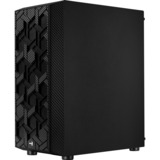 Aerocool Hive-G-BK-v1 Midi Tower, Cajas de torre negro, Midi Tower, PC, ATX, micro ATX, Mini-ITX, Acrilonitrilo butadieno estireno (ABS), SPCC, 15,7 cm, 31,7 cm