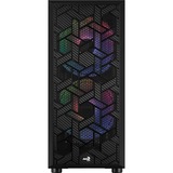 Aerocool Hive-G-BK-v1 Midi Tower, Cajas de torre negro, Midi Tower, PC, ATX, micro ATX, Mini-ITX, Acrilonitrilo butadieno estireno (ABS), SPCC, 15,7 cm, 31,7 cm