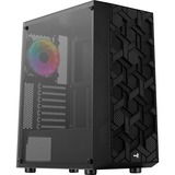 Aerocool Hive-G-BK-v3 Midi Tower Negro, Cajas de torre negro, Midi Tower, PC, Negro, ATX, micro ATX, Mini-ITX, Acrilonitrilo butadieno estireno (ABS), SPCC, 15,7 cm