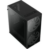 Aerocool Python Midi Tower Negro, Cajas de torre negro, Midi Tower, PC, Negro, ATX, micro ATX, Mini-ITX, ABS sintéticos, SPCC, Juego