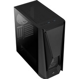 Aerocool Visor Midi Tower Negro, Cajas de torre negro, Midi Tower, PC, Negro, ATX, EATX, micro ATX, Mini-ITX, Acrilonitrilo butadieno estireno (ABS), SPCC, Acero, Juego