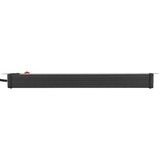 Brennenstuhl 1156057128 base múltiple 3 m 8 salidas AC Interior Negro, Regleta negro/Gris claro, 3 m, 8 salidas AC, Interior, Gestionado, Negro, 90 mm