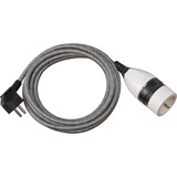 Brennenstuhl 1161830 base múltiple 3 m 1 salidas AC Interior Negro, Blanco, Cable alargador negro/blanco, 3 m, 1 salidas AC, Interior, IP20, De plástico, Cloruro de polivinilo (PVC), Negro, Blanco