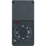 Brennenstuhl 1506120 contador eléctrico Negro Temporizador diario antracita, Temporizador diario, Negro, Giratorio, IP44, 91 mm, 62 mm