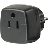 Brennenstuhl 1508520 adaptador e inversor de corriente Interior Negro, Adaptador de enchufe negro, Universal, Interior, Negro, 48 mm, 45 mm, 65 mm
