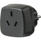 Brennenstuhl Travel Adapter Australia, China/earthed adaptador e inversor de corriente Negro, Adaptador de enchufe negro, China/earthed, Negro