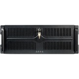Chieftec UNC-411E-B carcasa de ordenador Estante Negro, Plata 400 W, Servidor de vivienda negro, Estante, Servidor, Negro, Plata, ATX, EATX, micro ATX, SECC, 4U