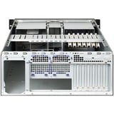 Chieftec UNC-411E-B carcasa de ordenador Estante Negro, Plata 400 W, Servidor de vivienda negro, Estante, Servidor, Negro, Plata, ATX, EATX, micro ATX, SECC, 4U