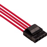 Corsair CP-8920223 cable de alimentación interna rojo, Macho, Macho, Derecho, Derecho, Negro, Rojo