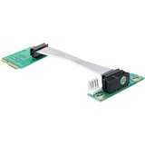 DeLOCK 41370 ranura de expansión, Tarjeta de ampliación Mini PCI Express, PCI Express x1, 0,13 m, Multicolor