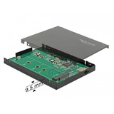 DeLOCK 42609 caja para disco duro externo Caja externa para unidad de estado sólido (SSD) Negro M.2, Caja de unidades negro, Caja externa para unidad de estado sólido (SSD), M.2, PCI Express, 10 Gbit/s, Conexión USB, Negro