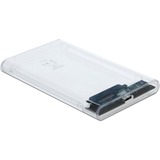 DeLOCK 42617 caja para disco duro externo Carcasa de disco duro/SSD Transparente 2.5", Caja de unidades transparente, Carcasa de disco duro/SSD, 2.5", Serial ATA III, 6 Gbit/s, Hot-swap, Transparente