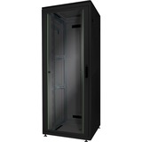 Digitus Armario de red de la serie Unique - 800 x 800 mm (an. x pr.), Armario IT negro, Rack o bastidor independiente, 32U, 800 kg, Bloqueo del teclado, Gestión de cables, Negro
