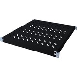 Digitus Baldas con carriles de fijación variables para la fijación en armarios de 483 mm (19") negro, Negro, 50 kg, 1U, Turquía, 48,3 cm (19"), 482 mm