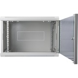 Digitus Carcasa de pared de la serie Dynamic Basic - 600 x 450 mm (an. x pr.), Armario IT gris claro, Bastidor de pared, 19U, 60 kg, Gris