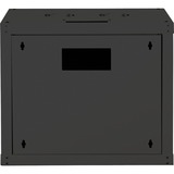 Digitus Carcasa de pared de la serie Unique - 600 x 450 mm (an. x pr.), Armario IT negro, Bastidor de pared, 9U, 100 kg, Bloqueo del teclado, Negro