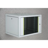 Digitus Carcasa de pared de la serie Unique - 600 x 450 mm (an. x pr.), Armario IT gris claro, Bastidor de pared, 12U, 100 kg, 25 kg, Gris