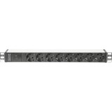 Digitus DN-95410 base múltiple 2 m 8 salidas AC Negro, Regleta 2 m, 8 salidas AC, Negro, Aluminio, 250 V, 16 A
