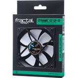 Fractal Design FD-FAN-DYN-X2-GP12-WT sistema de refrigeración para ordenador Carcasa del ordenador Ventilador 12 cm Negro, Blanco blanco, Ventilador, 12 cm, 1200 RPM, 19,4 dB, 52,3 cfm, Negro, Blanco