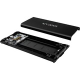 Icy Dock MB861U31-1M2B caja para disco duro externo Caja externa para unidad de estado sólido (SSD) Negro M.2, Caja de unidades negro, Caja externa para unidad de estado sólido (SSD), M.2, M.2, 10 Gbit/s, Conexión USB, Negro