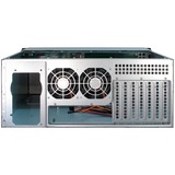 Inter-Tech 4U-4408 Estante Negro, Plata, Servidor de vivienda negro, Estante, Servidor, Negro, Plata, ATX, EATX, EEB, Mini-ITX, uATX, Acero, 4U