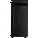 Inter-Tech A-3411 Creek Torre Negro, Cajas de torre negro, Torre, PC, Negro, ATX, ITX, micro ATX, Azul, Verde, Rojo, Frente