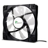 Inter-Tech Argus L-12025 Carcasa del ordenador Ventilador 12 cm Negro negro/Transparente, Ventilador, 12 cm, 1200 RPM, 59,46 cfm, Negro