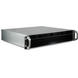 Inter-Tech IPC 2U-2404S Estante Negro, Plata, Servidor de vivienda negro, Estante, Servidor, Negro, Plata, Mini-ITX, uATX, Acero, 2U