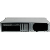 Inter-Tech IPC 2U-2404S Estante Negro, Plata, Servidor de vivienda negro, Estante, Servidor, Negro, Plata, Mini-ITX, uATX, Acero, 2U