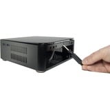 Inter-Tech ITX A60 Mini Tower Negro 60 W, Caja HTPC negro, Mini Tower, PC, Negro, ITX, Aluminio, 4 cm