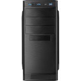 Inter-Tech IT-5905 Midi Tower Negro, Cajas de torre negro, Midi Tower, PC, Negro, ATX, micro ATX, Hogar / Oficina, 35,5 cm