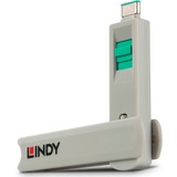 Lindy 40426 bloqueador de puerto Bloqueador de puerto + clave USB Tipo C Verde 5 pieza(s), Seguridad verde, Bloqueador de puerto + clave, USB Tipo C, Verde, 5 pieza(s), 10 g