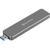 SilverStone MS09 Caja externa para unidad de estado sólido (SSD) Carbón vegetal M.2, Caja de unidades gris oscuro, Caja externa para unidad de estado sólido (SSD), M.2, SATA, Conexión USB, Carbón vegetal