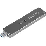 SilverStone MS09 Caja externa para unidad de estado sólido (SSD) Carbón vegetal M.2, Caja de unidades gris oscuro, Caja externa para unidad de estado sólido (SSD), M.2, SATA, Conexión USB, Carbón vegetal