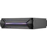 SilverStone RVZ03 Perfil bajo (Slimline) Negro, Caja HTPC negro, Perfil bajo (Slimline), PC, Negro, Mini-DTX, Mini-ITX, Plástico, Acero, 8,3 cm