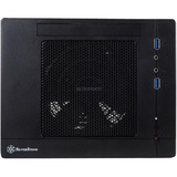 SilverStone SG05-LITE Cubo Negro, Caja de sobremesa negro, Cubo, PC, Negro, DTX, mini-ITX, Plástico, Acero, Juego