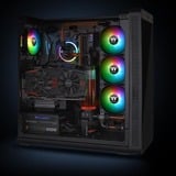 Thermaltake CL-F063-PL12SW-A sistema de refrigeración para ordenador Carcasa del ordenador Ventilador 12 cm Negro, Blanco negro, Ventilador, 12 cm, 500 RPM, 1500 RPM, 56,45 cfm, Negro, Blanco