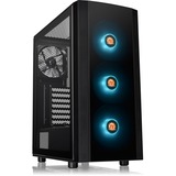 Thermaltake Versa J25 TG RGB Midi Tower Negro, Cajas de torre negro, Midi Tower, PC, Negro, ATX, micro ATX, Mini-ITX, SPCC, Ventiladores de la caja, Frente