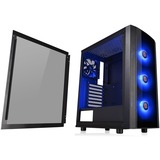 Thermaltake Versa J25 TG RGB Midi Tower Negro, Cajas de torre negro, Midi Tower, PC, Negro, ATX, micro ATX, Mini-ITX, SPCC, Ventiladores de la caja, Frente