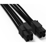 be quiet! CC-4420 0,45 m, Cable negro, 0,45 m, 8-pin(4+4) EPS12V, 8-pin(4+4) EPS12V, Macho, Macho, Derecho