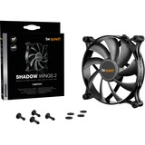 be quiet! Shadow Wings 2 140mm PWM Carcasa del ordenador Ventilador 14 cm Negro negro, Ventilador, 14 cm, 900 RPM, 14,9 dB, 49,8 cfm, 85 m³/h