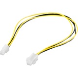 goobay 51359 cable de alimentación interna 0,4 m, Cable alargador 0,4 m, P4 4-pin, P4 4-pin, Macho, Hembra, Derecho, A granel