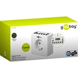 goobay 55542 enchufe inteligente 3600 W Blanco, Temporizador blanco, Alámbrico, Interior, Blanco, IP20, CE, WEEE, GS: TÜV Süd, 3600 W