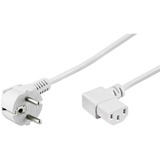 goobay NK 102 2m Blanco CEE7/7 C13 acoplador, Cable blanco, 2 m, CEE7/7, C13 acoplador, 250 V, 10 A